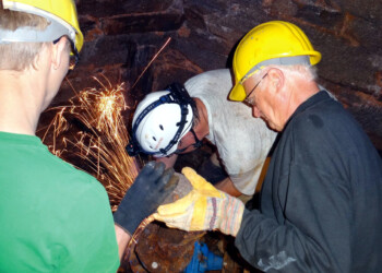 Arbeiten am Pochrad 2016 Arbeiten am Pochrad 2016